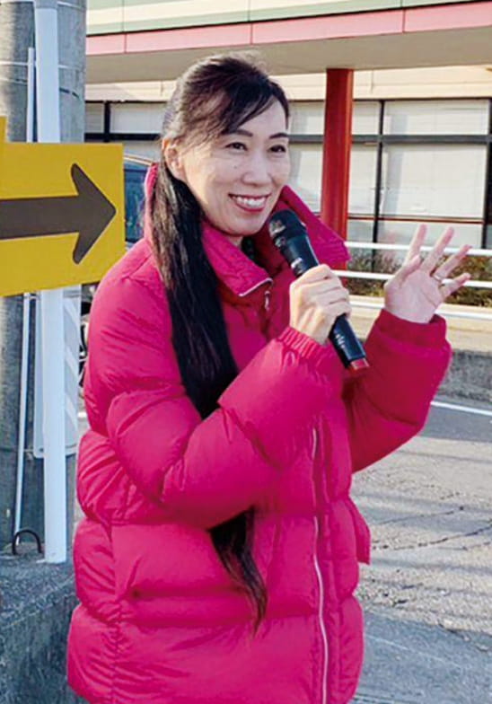 街頭演説の様子